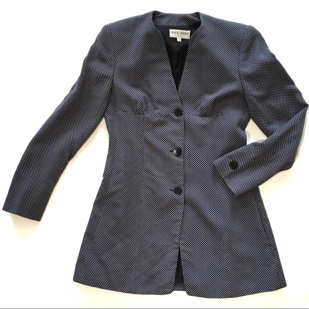 Giorgio Armani Polka Dot Blazer-Blue Women’s Sz 4